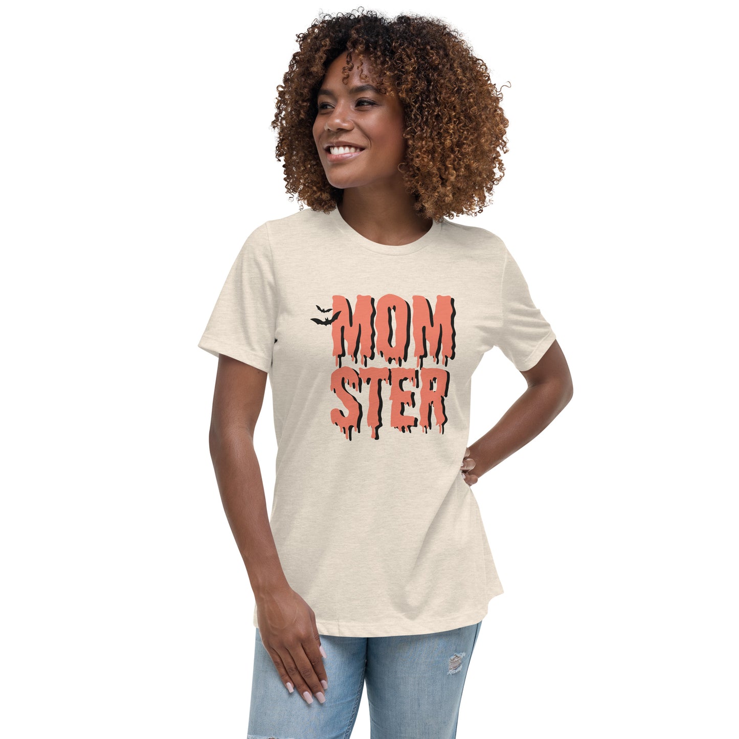 Momster Women's Relaxed T-Shirt Tee Tshirt