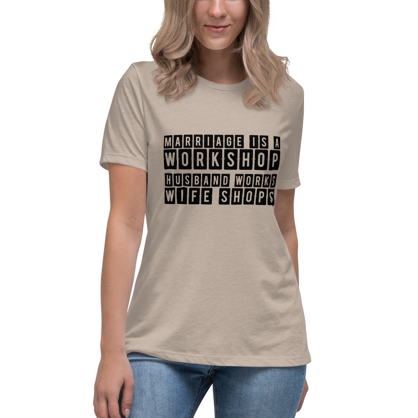 Marriage is a Workshop Husband Works Wife Shops Tshirt Tee t-shirt