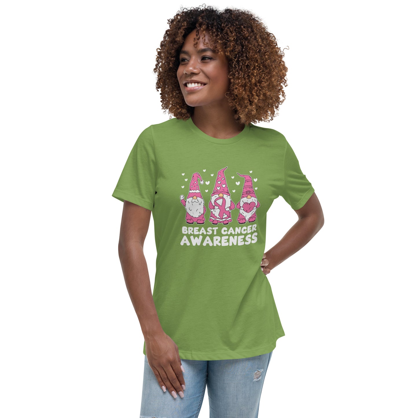 Breast Cancer Awareness Gnomes Womens Tshirt