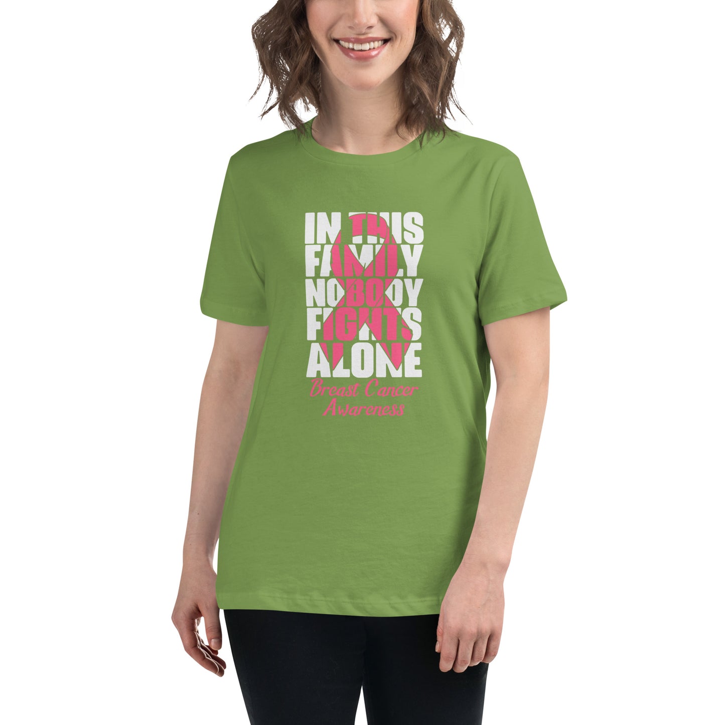 In This Family Nobody Fights Alone Women's Relaxed T-Shirt