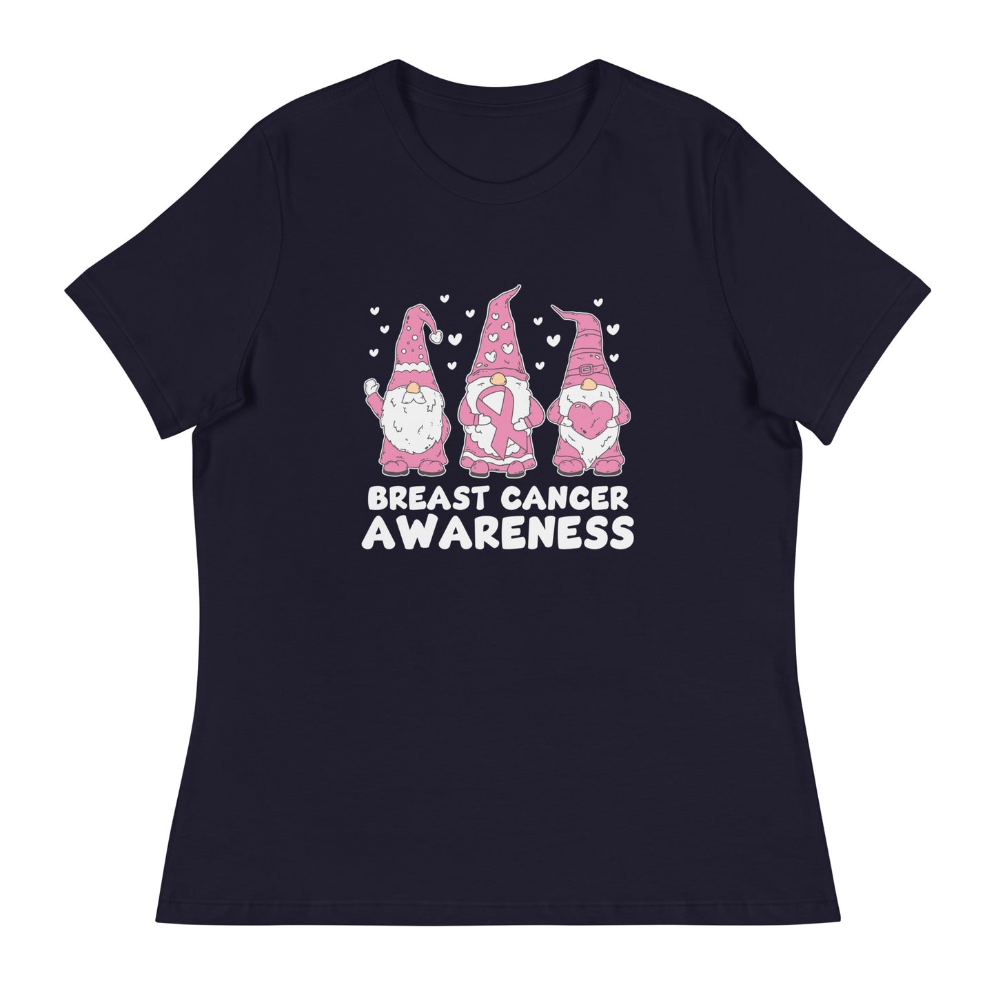 Breast Cancer Awareness Gnomes Womens Tshirt