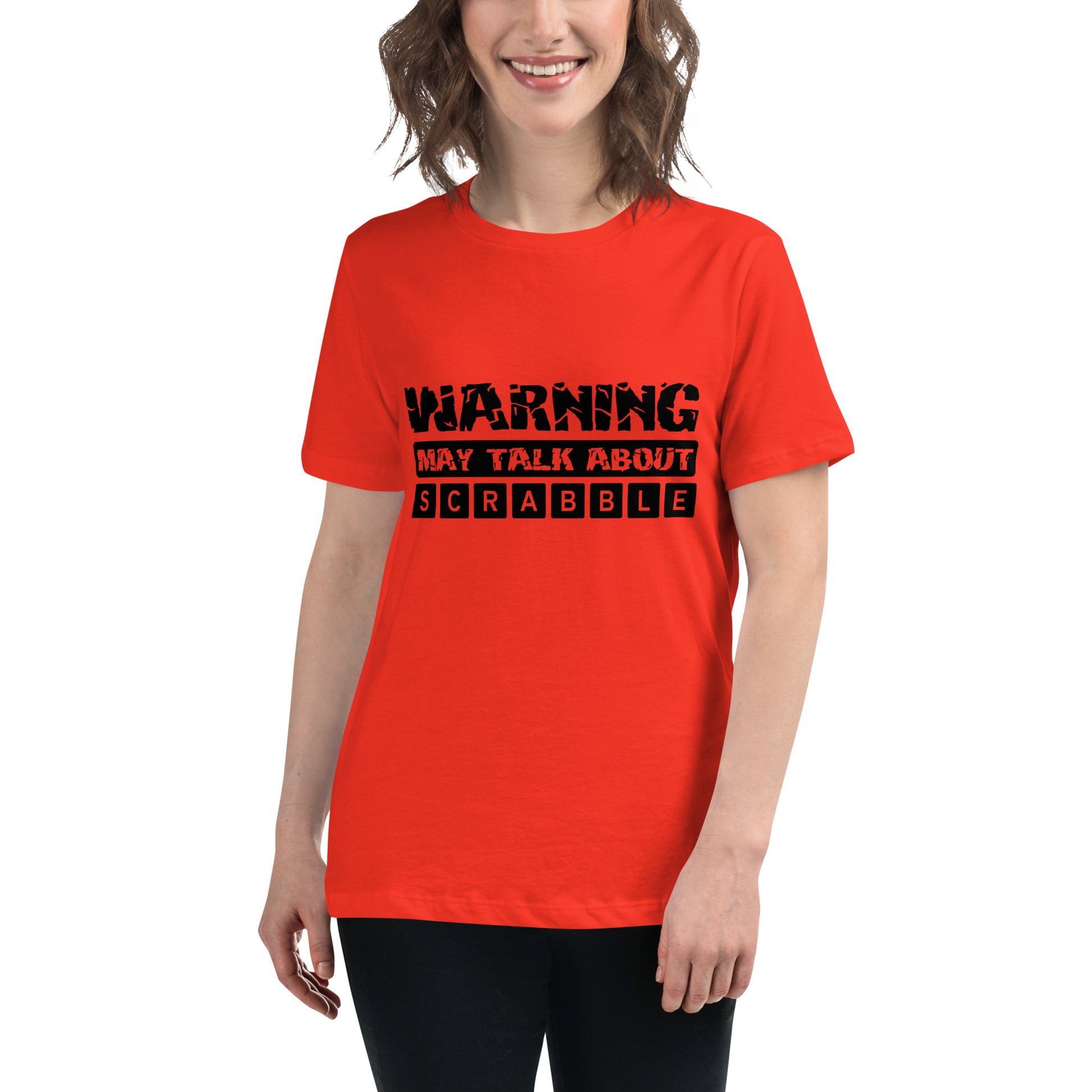 Warning May Talk About Scrabble Women's Relaxed T-Shirt