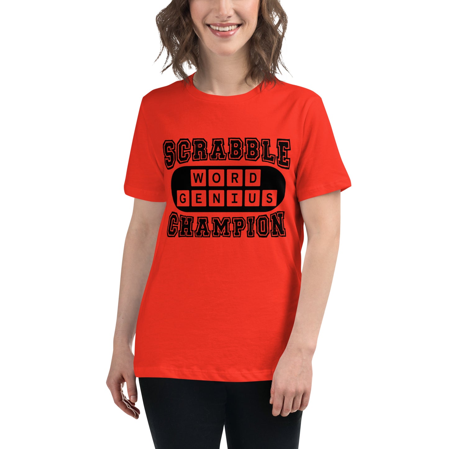 Scrabble Word Genius Champion Women's Relaxed T-Shirt