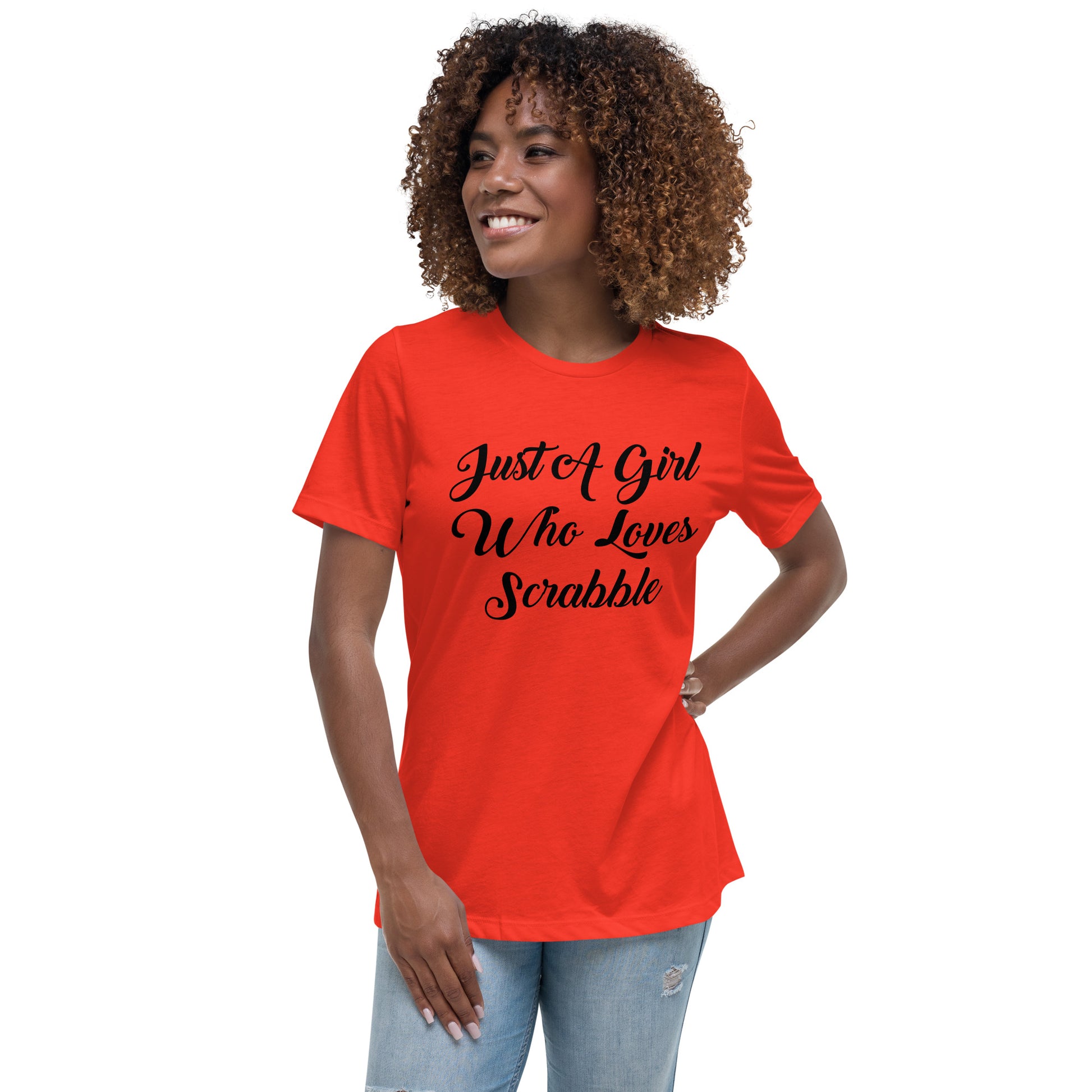 Just a Girl Who Loves Scrabble Women's Relaxed T-Shirt