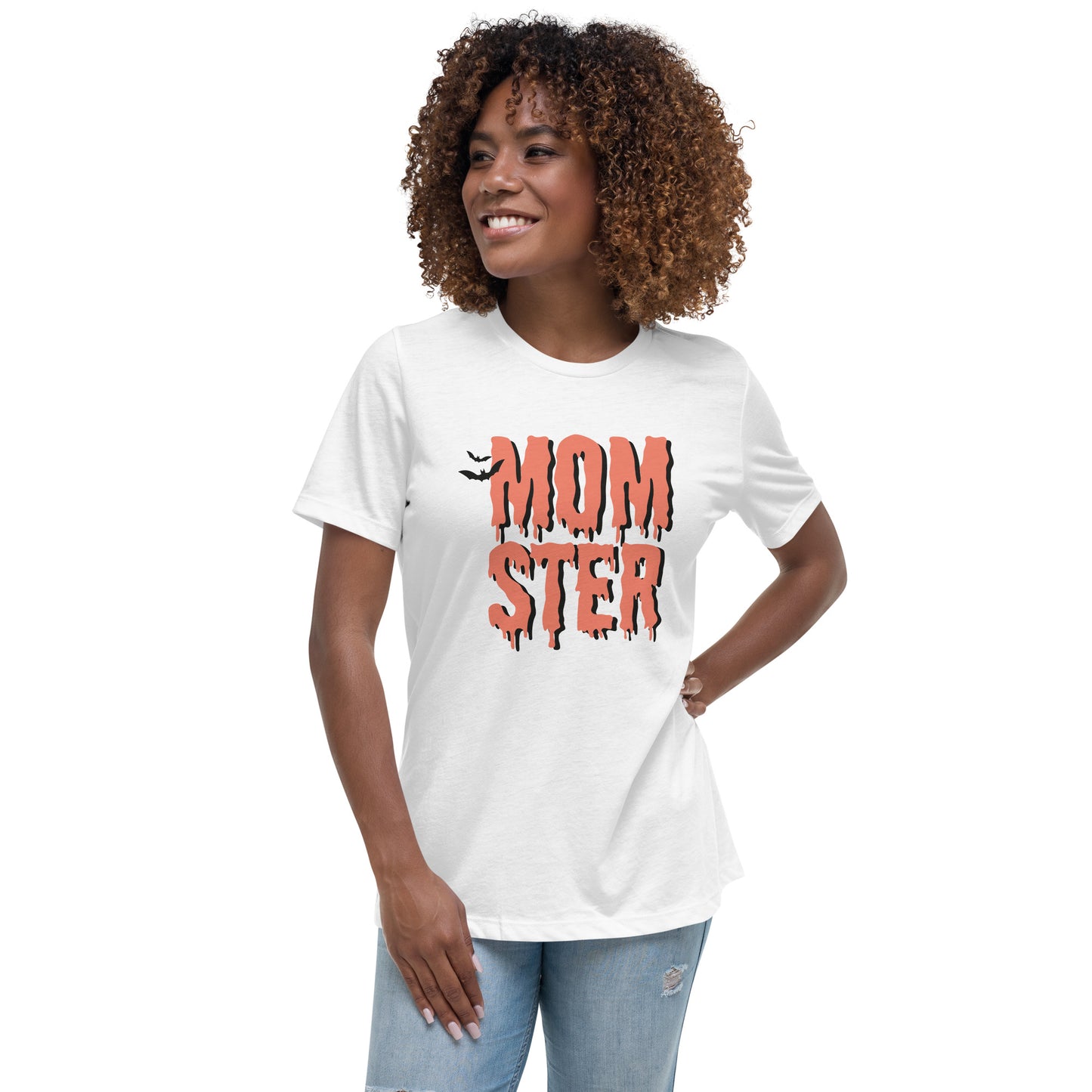 Momster Women's Relaxed T-Shirt Tee Tshirt