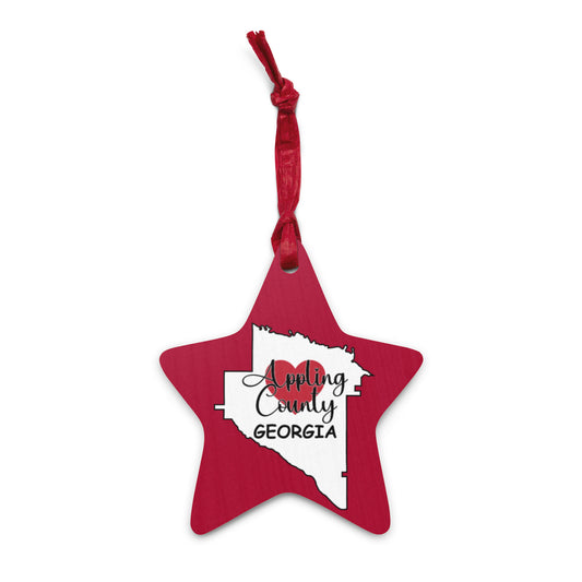 Appling County Georgia Star Wooden ornaments