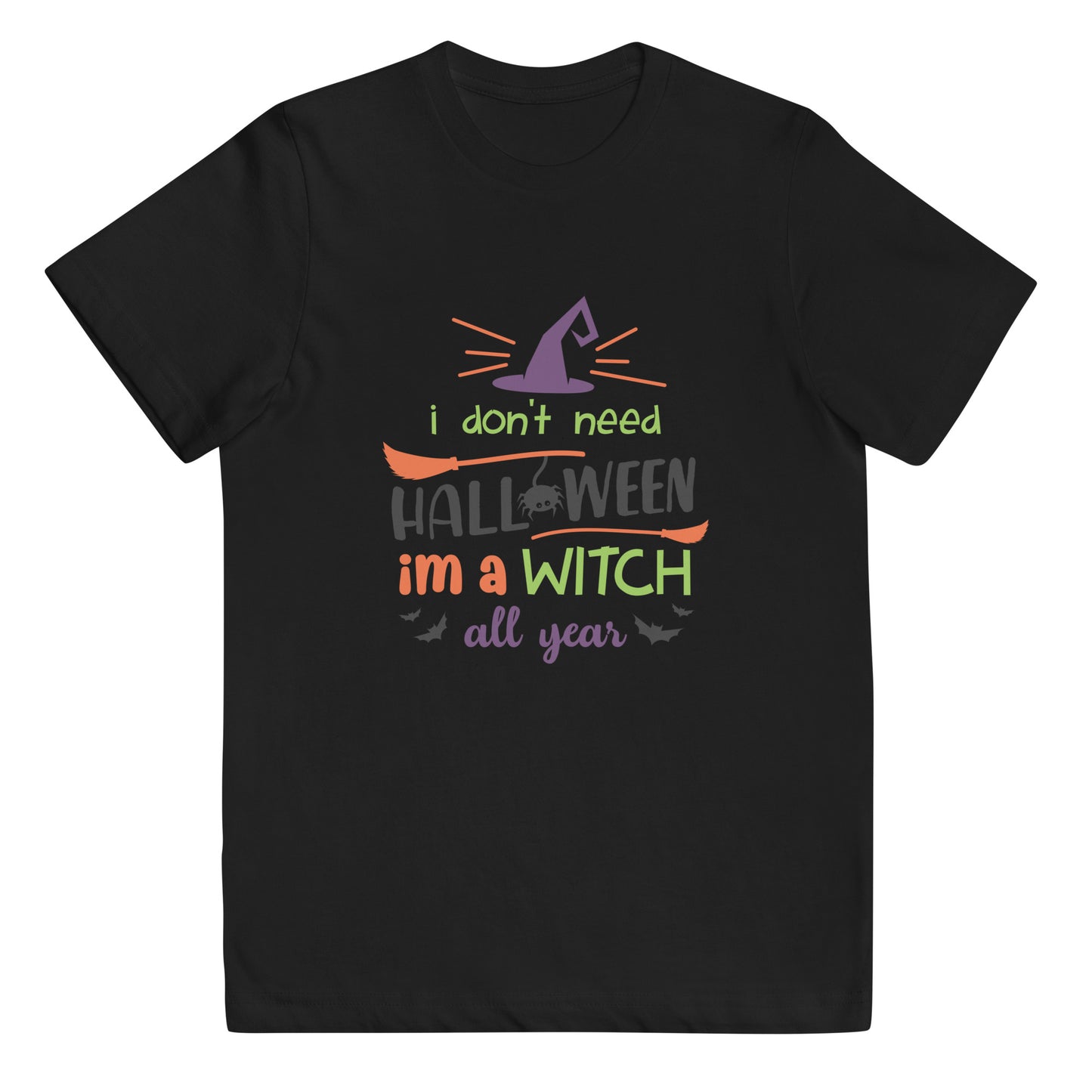 I'm a Witch All Year Youth jersey t-shirt