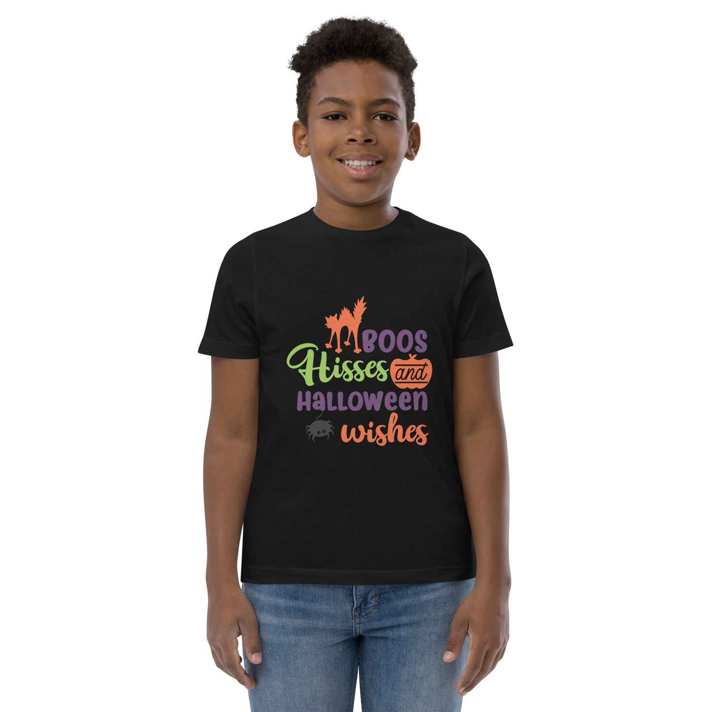Boos Hisses and Halloween Wishes Youth Tshirt