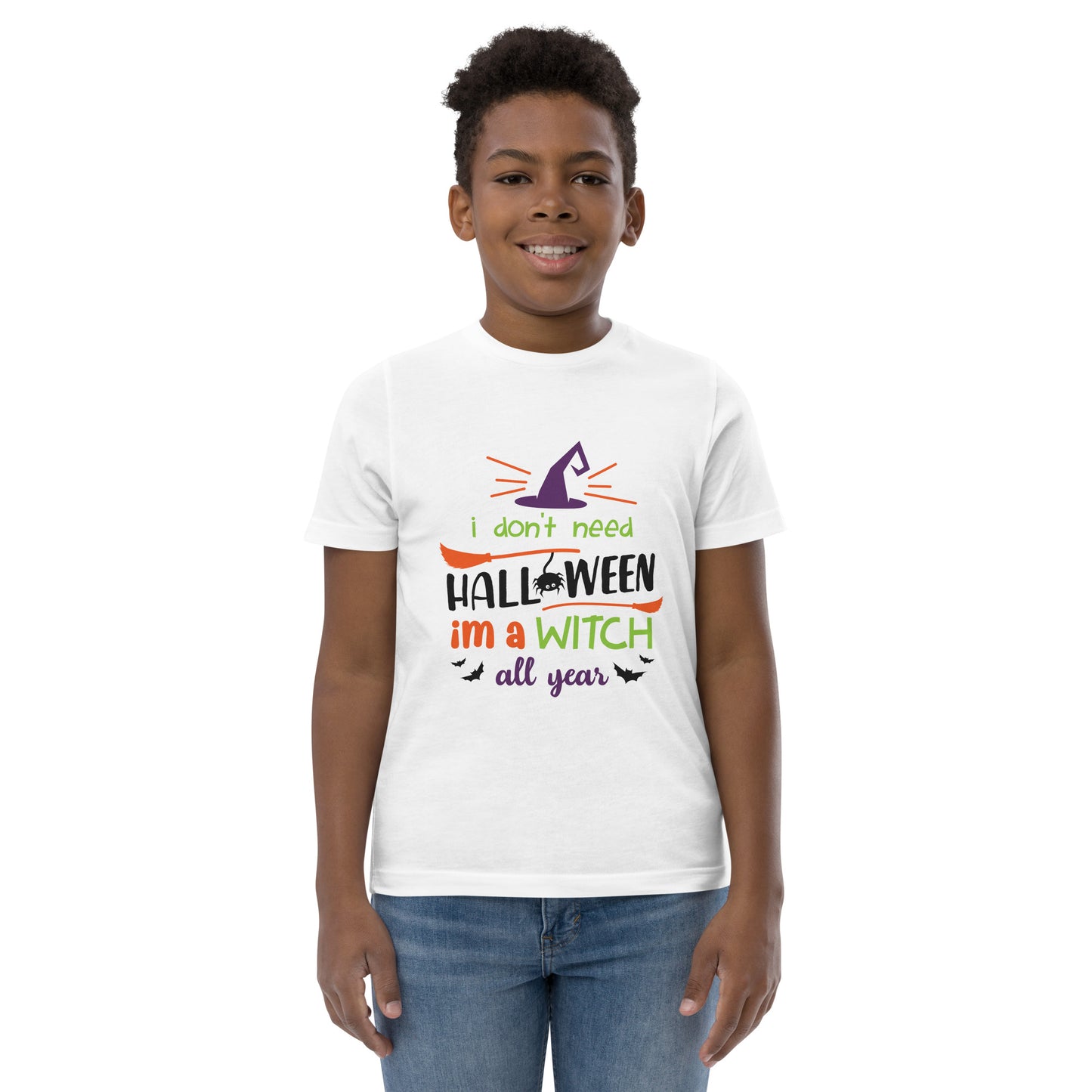I'm a Witch All Year Youth jersey t-shirt